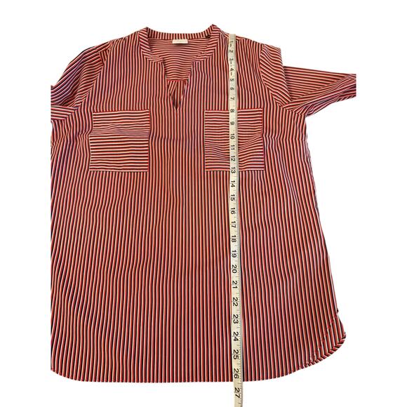 Cabi Women's Franklin Red White Blue Striped Blouse Size Small #5335 - Picture 6 of 9